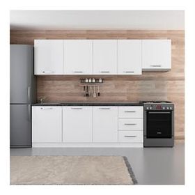 Minar Mobilya 280-B4 Beyaz 280 cm Hazır Mutfak Dolabı