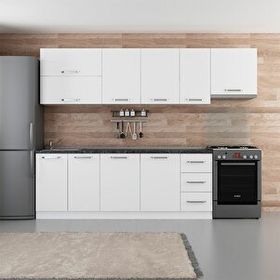 Minar Mobilya 280-B7 Beyaz 280cm Hazır Mutfak Dolabı