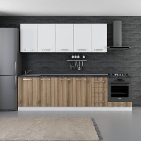 Minar Mobilya 280-D9 Beyaz Dore 280 cm Hazır Mutfak Dolabı