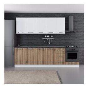 Minar Mobilya 280-D9 Beyaz Dore 280 cm Hazır Mutfak Dolabı