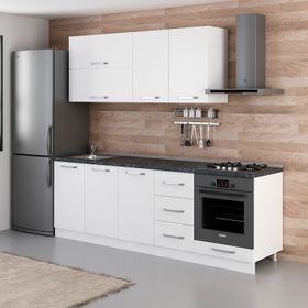 Minar Mobilya Beyaz 240-B4 240 cm Hazır Mutfak Dolabı