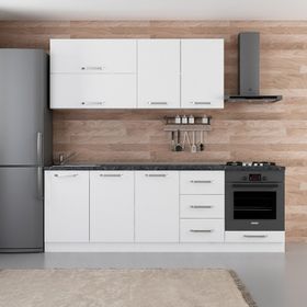 Minar Mobilya Beyaz 240-B4 240 cm Hazır Mutfak Dolabı