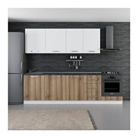 Minar Mobilya Beyaz Dore 280-D3 280 cm Mutfak Dolabı