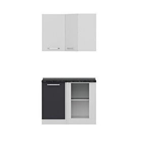 Minar Mobilya K105A1 Beyaz-Antrasit 105 cm Köşe Mutfak Dolabı