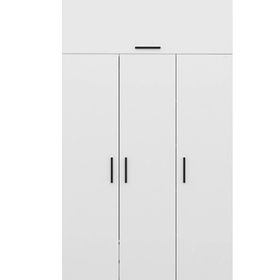 Minar Mobilya Kale 3 Kapaklı Zincir Yüklük Beyaz 255 CM Dolap