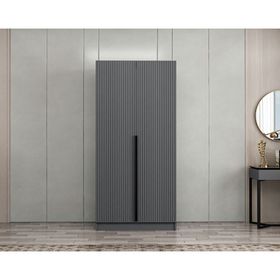 Minar Mobilya Kale Plus210 2 Mebran Kapaklı Antrasit Mebran Dolap