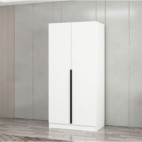 Minar Mobilya Kale Plus210 2 Mebran Kapaklı Beyaz Dolap