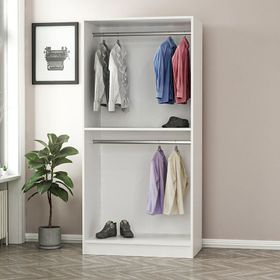 Minar Mobilya Kale Plus210 2 Mebran Kapaklı Beyaz Dolap