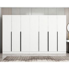 Minar Mobilya Kale Plus210 7 Mebran Kapaklı 4 Çekmeceli Beyaz Mebran Dolap