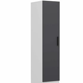 Minar Mobilya Minar Kale 1 Kapaklı Antrasit Beyaz 210 CM Dolap