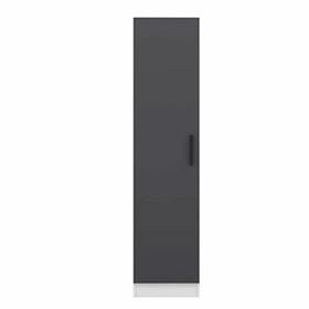 Minar Mobilya Minar Kale 1 Kapaklı Antrasit Beyaz 210 CM Dolap
