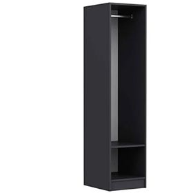 Minar Mobilya Minar Kale 1 Kapaklı Antrasit Füme Cam 210 CM Dolap