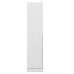 Minar Mobilya Minar Kale 1 Kapaklı Beyaz Çizgili Mebran 210 CM Dolap