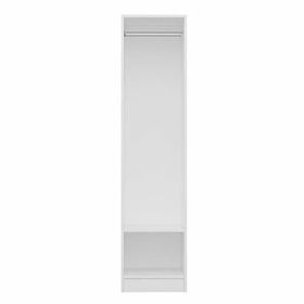 Minar Mobilya Minar Kale 1 Kapaklı Beyaz Çizgili Mebran 210 CM Dolap