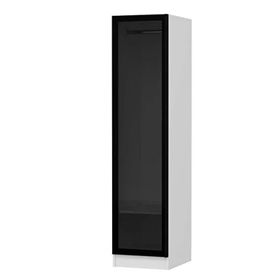 Minar Mobilya Minar Kale 1 Kapaklı Beyaz Füme Cam 210 CM Dolap