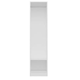 Minar Mobilya Minar Kale 1 Kapaklı Beyaz Füme Cam 210 CM Dolap