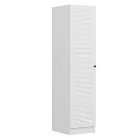 Minar Mobilya Minar Kale 1 Kapaklı Beyaz Panjur 210 CM Dolap