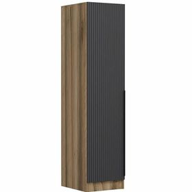 Minar Mobilya Minar Kale 1 Kapaklı Dore Antrasit 210 CM Dolap