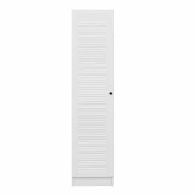 Minar Mobilya Minar Kale 1 Kapaklı Raflı Beyaz Panjur 190 CM Dolap