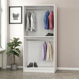 Minar Mobilya Minar Kale 2 Mebran Panjur Kapaklı Beyaz 190 CM Dolap