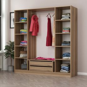 Minar Mobilya Minar Kale 4 Kapaklı 2 Ç Dore 190 CM Dolap