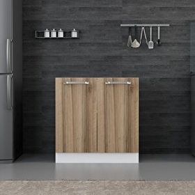 Minar Mobilya Mutfak Alt Modül 2 Kapaklı 1 Raflı 80 cm Beyaz Dore D1 Dolap