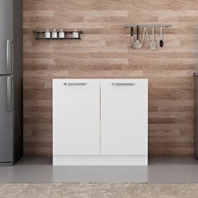Minar Mobilya Mutfak Alt Modül 2 Kapaklı 90 cm Eviye Beyaz B1 Dolap