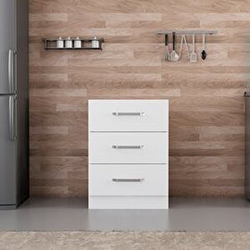Minar Mobilya Mutfak Alt Modül 3 Çekmeceli Nray 60 cm Beyaz B1 Dolap