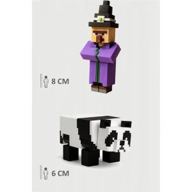 Minecraft Cadı ve Panda Figür