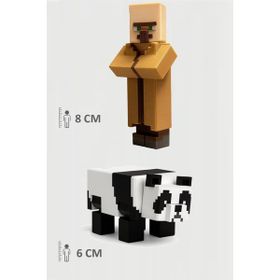 Minecraft Köylü ve Panda Figür