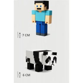 Minecraft Steve ve Panda Figür