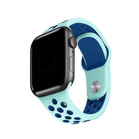 Minesk Lacivert Apple Watch 1/2/3/4/5/6/7/8/SE Uyumlu Seri Silikon Kordon Kayış