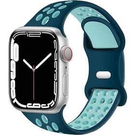 Minesk Mavi Lacivert Apple Watch 1/2/3/4/5/6/7/8/SE Uyumlu Seri 42-44-45-49 mm Silikon Kordon Kayış