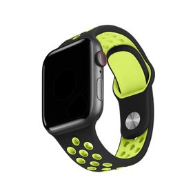 Minesk Siyah Apple Watch 1/2/3/4/5/6/7/8/SE Uyumlu Seri Silikon Kordon Kayış