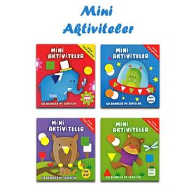Mini Aktiviteler - İlk Renkler ve Şekiller - 4 Kitap Set