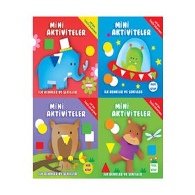 Mini Aktiviteler - İlk Renkler ve Şekiller - 4 Kitap Set