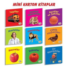 Mini Karton Kitaplar Seti - 9 Kitap Takım - 0-6 Yaş Yayınları