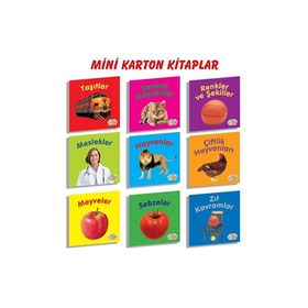 Mini Karton Kitaplar Seti - 9 Kitap Takım - 0-6 Yaş Yayınları