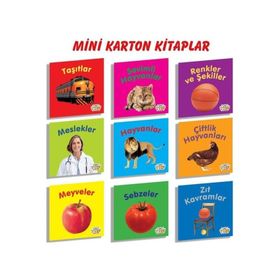 Mini Karton Kitaplar Seti - 9 Kitap Takım - 0-6 Yaş Yayınları