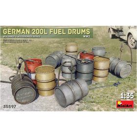 Miniart 5749877 1:35 35597 Maket Alman 200 lt Yakıt Varilleri