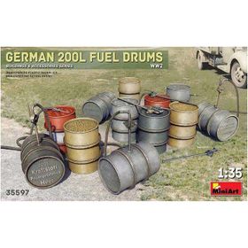 Miniart 5749877 1:35 35597 Maket Alman 200 lt Yakıt Varilleri