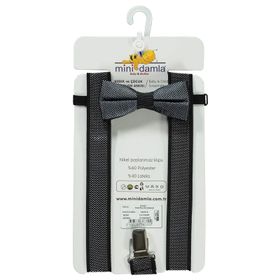 Minidamla 1-7 Yaş Erkek Çocuk Lacivert Pantolon Askısı Takımı