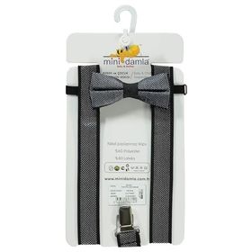 Minidamla 1-7 Yaş Erkek Çocuk Lacivert Pantolon Askısı Takımı