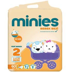 Minies No:2 Mini 60 Adet Bebek Bezi
