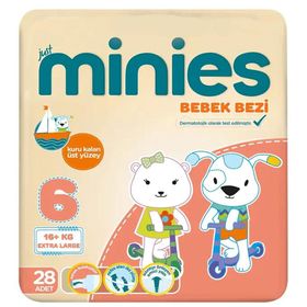Minies No:6 XLarge 28 Adet Bebek Bezi