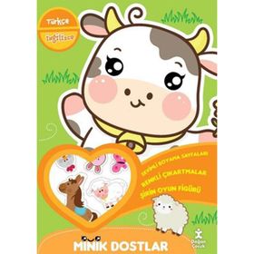 Minik Dostlar Çiftlikte Oyun Boyama Kitabı - Türkçe İngilizce - Doğan Çocuk
