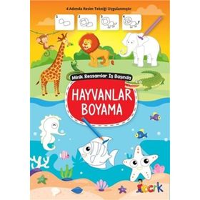 Minik Ressamlar İş Başında-Hayvanlar Boyama - Bıcırık Yayınları