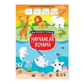Minik Ressamlar İş Başında-Hayvanlar Boyama - Bıcırık Yayınları