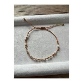 Minimal Beyaz Taşı İp Bileklik Halhal