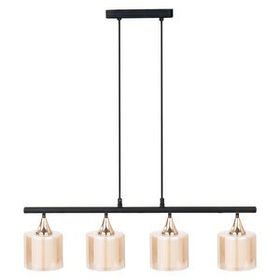 Minimal E-Ticaret Lambent Line Maxi Plafonyer Çift Katmanlı Cam Beyaz Gold Avize